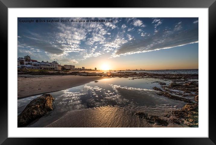 Sunset on the Beachfront Framed Mounted Print by Dirk Seyfried