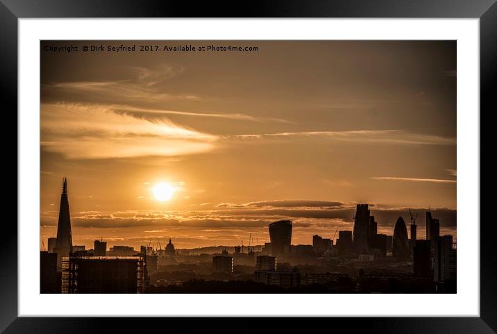 Sunset, Point Hill, London Framed Mounted Print by Dirk Seyfried