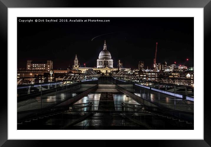 St Paul's Cathedral Framed Mounted Print by Dirk Seyfried