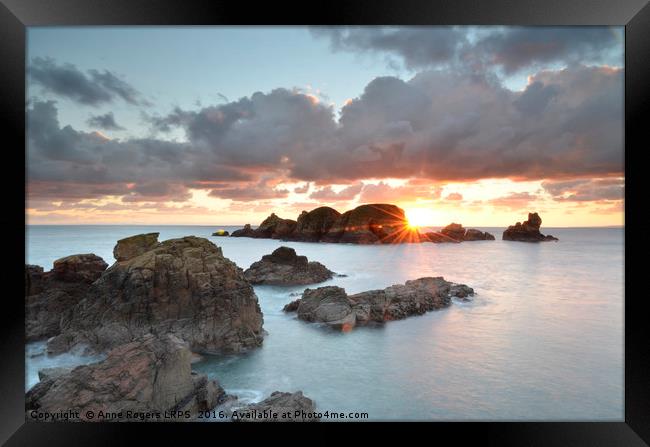 Sark Dawn Framed Print by Anne Rogers LRPS