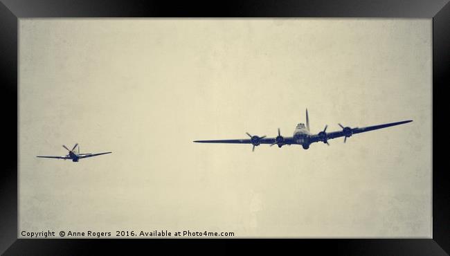 Fighter Escort from a 'Little Friend' Framed Print by Anne Rogers LRPS