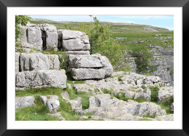 Rocky outcrop Framed Mounted Print by Clare Willis