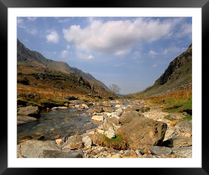 Wales: Llanberis Pass, Snowdonia, North Wales Framed Mounted Print by David Bigwood