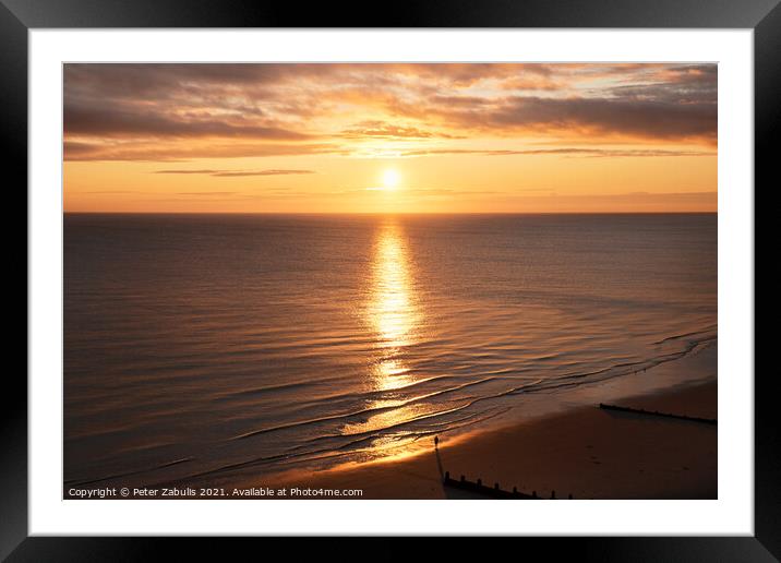 Cromer Sunrise Framed Mounted Print by Peter Zabulis