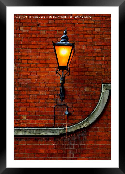 Street Light Framed Mounted Print by Peter Zabulis