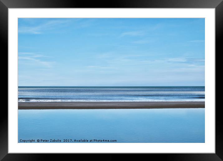 Blue sky and sea Framed Mounted Print by Peter Zabulis