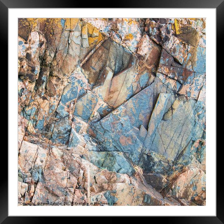 Jersey Rock Framed Mounted Print by Peter Zabulis