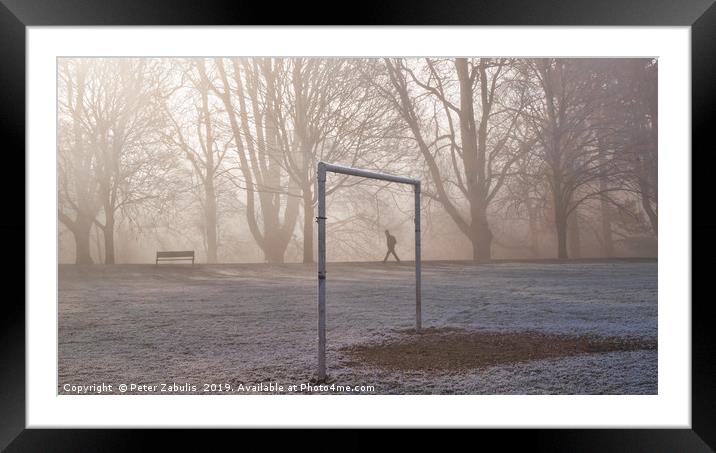 Goal Posts Framed Mounted Print by Peter Zabulis