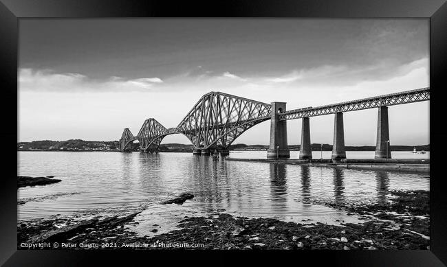 Forth Railway Bridge from South Queensferrry Framed Print by Peter Gaeng