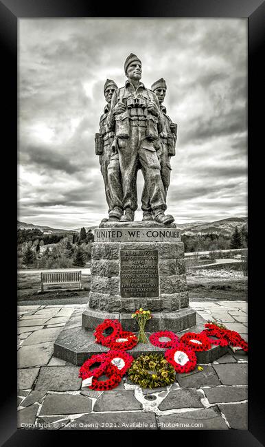 Lochaber Commando War Memorial - Scotland Framed Print by Peter Gaeng