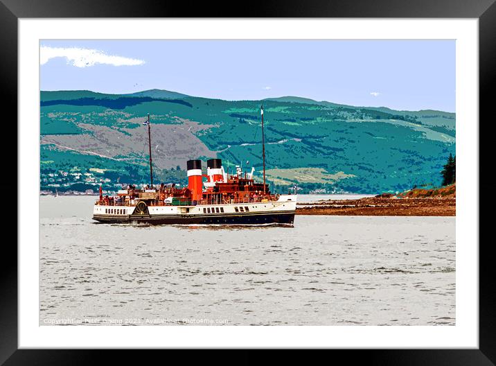 Ps Waverley Paddle Steamer in Largs - Scotland.  Framed Mounted Print by Peter Gaeng