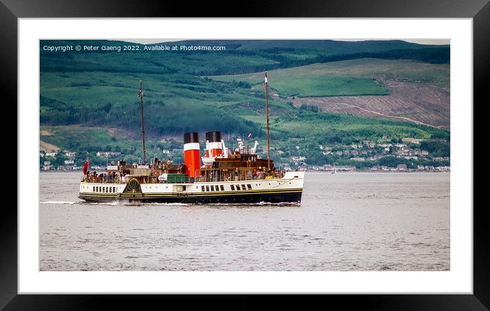 Waverley Paddle Steamer on the Clyde - Scotland Framed Mounted Print by Peter Gaeng