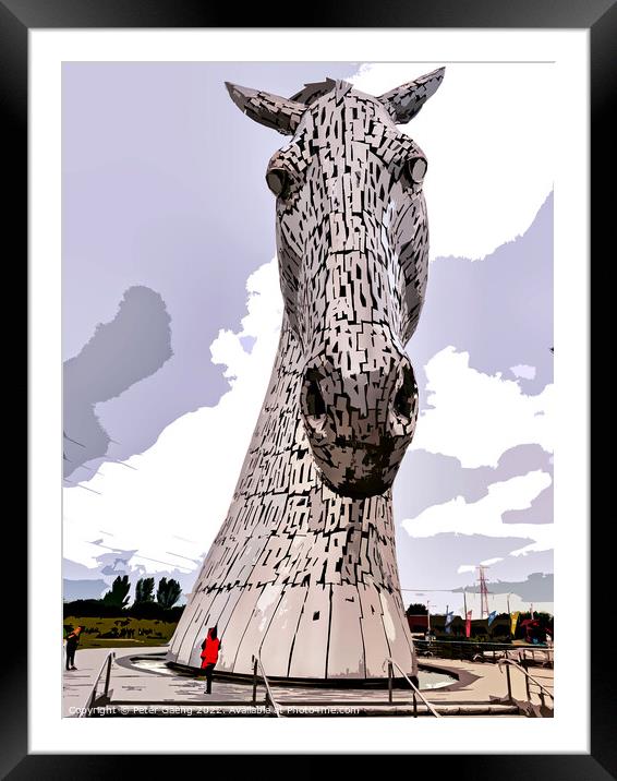 The Kelpies - Mystical Equine Giants of Scotland Framed Mounted Print by Peter Gaeng