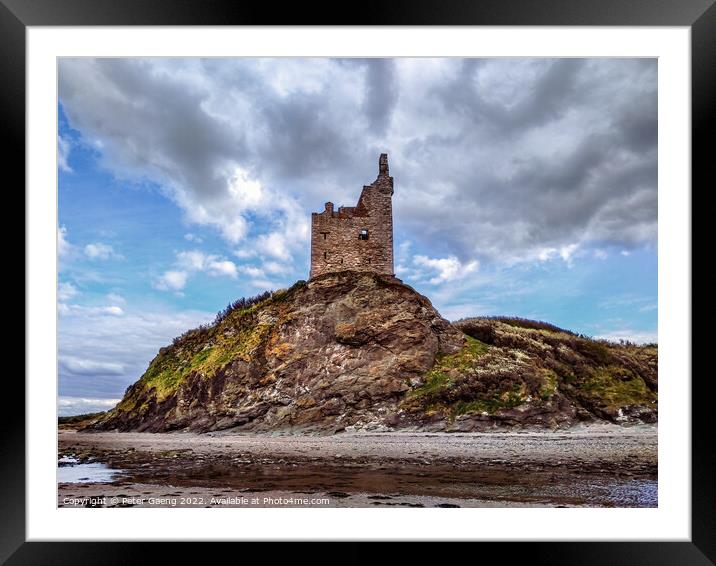Greenan Castle: Scotland's Hidden Castles in Scotl Framed Mounted Print by Peter Gaeng