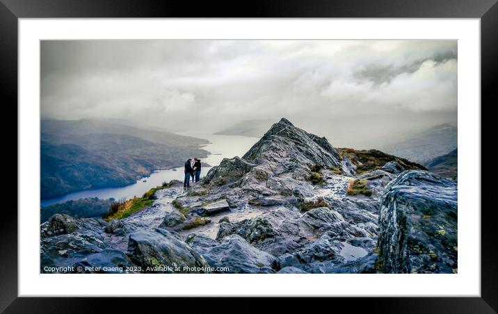 View over Loch Katrine from Ben A'an - Scotland Framed Mounted Print by Peter Gaeng