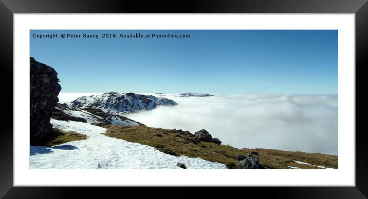 Above the Clouds. Framed Mounted Print by Peter Gaeng