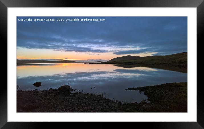 Winter sun at Loch Thom Framed Mounted Print by Peter Gaeng