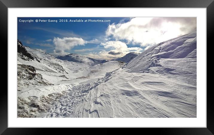 winter in the scottish hills near Loch Lomond Framed Mounted Print by Peter Gaeng