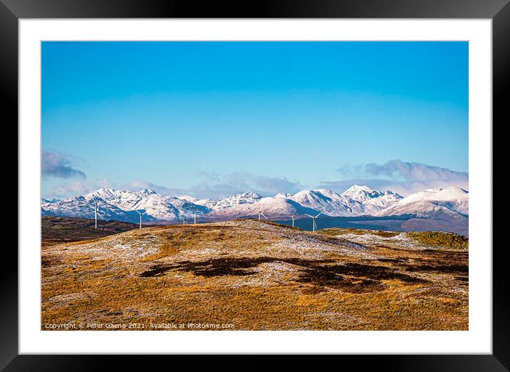 Snow covered hlls in Argyll and Bute  Framed Mounted Print by Peter Gaeng