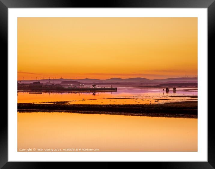 Ardeer harbour sunset - Scotland Framed Mounted Print by Peter Gaeng