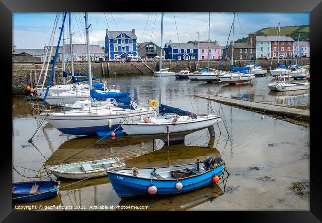 Aberaeron Harbour Framed Print by geoff shoults