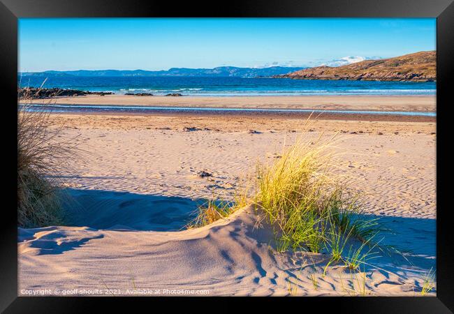 Achnahaird Bay  Framed Print by geoff shoults