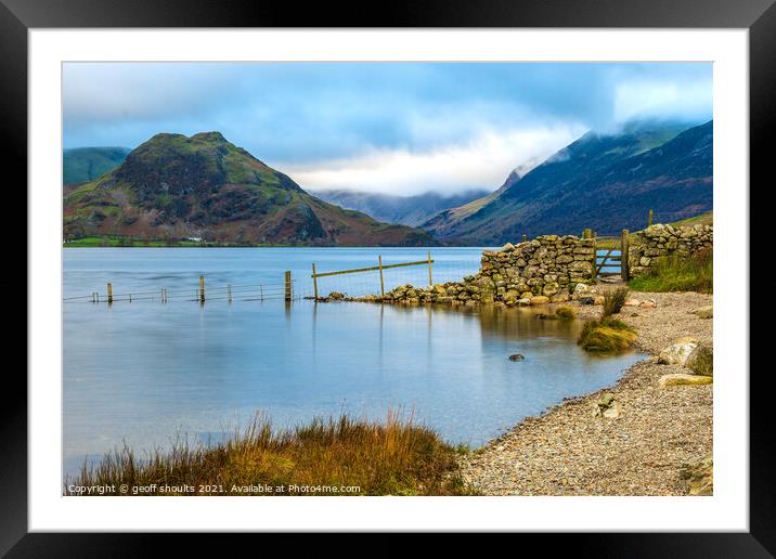 Crummock Water Framed Mounted Print by geoff shoults