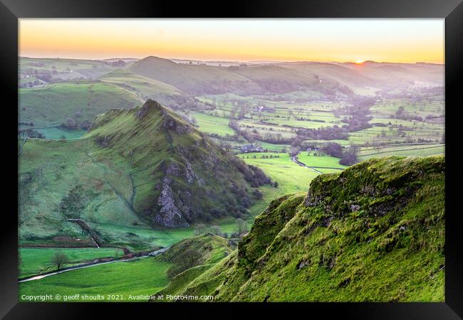 Parkhouse Hill from Chrome Framed Print by geoff shoults