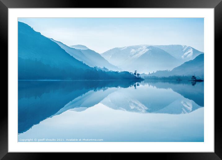 Ullswater, winter dawn Framed Mounted Print by geoff shoults
