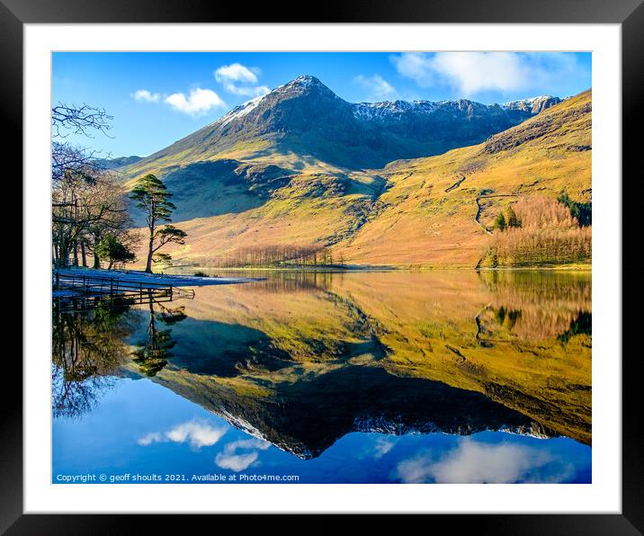 Buttermere Fells Framed Mounted Print by geoff shoults