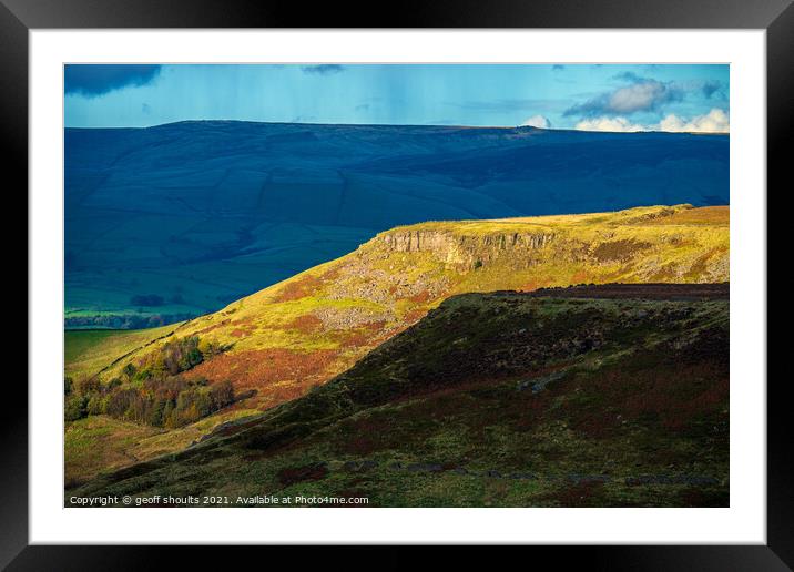 Castle Naze, Combs Moss Framed Mounted Print by geoff shoults