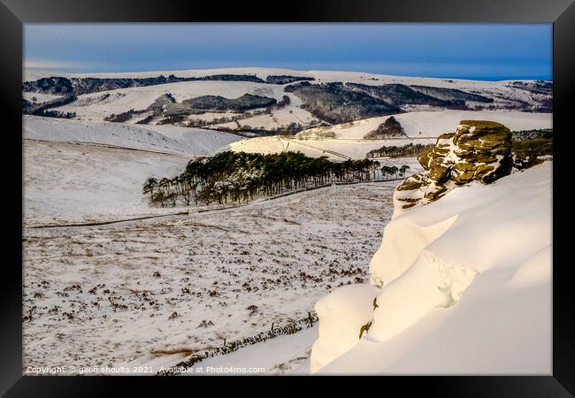 The Goyt Valley in winter Framed Print by geoff shoults