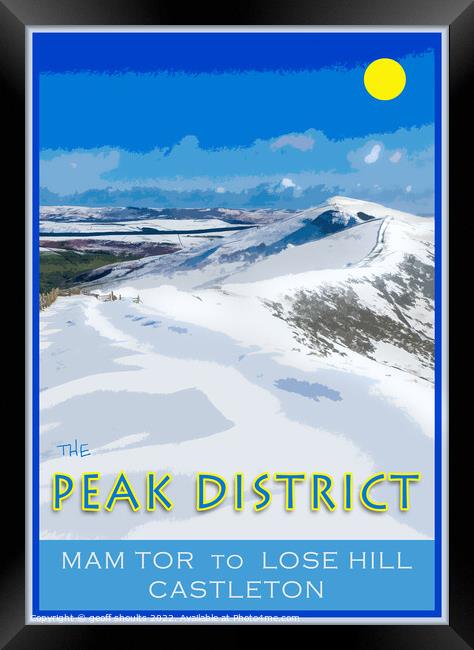 Mam Tor to Lose Hill Framed Print by geoff shoults