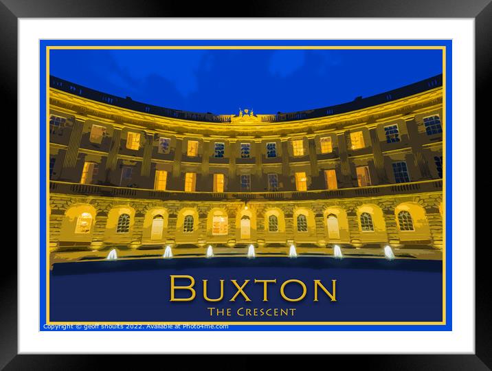 Buxton, The Crescent Framed Mounted Print by geoff shoults