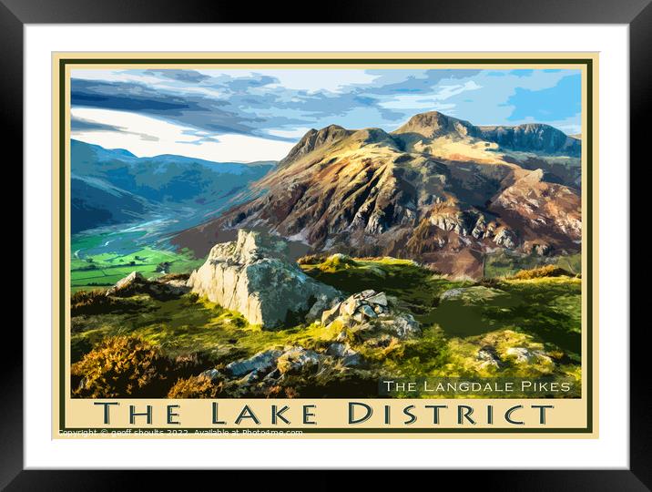 The Langdale Pikes Framed Mounted Print by geoff shoults