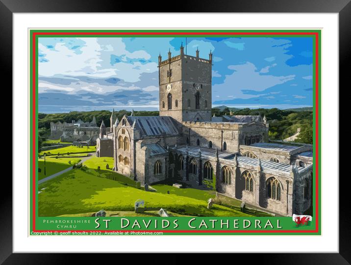 St Davids Cathedral, Pembrokeshire Framed Mounted Print by geoff shoults