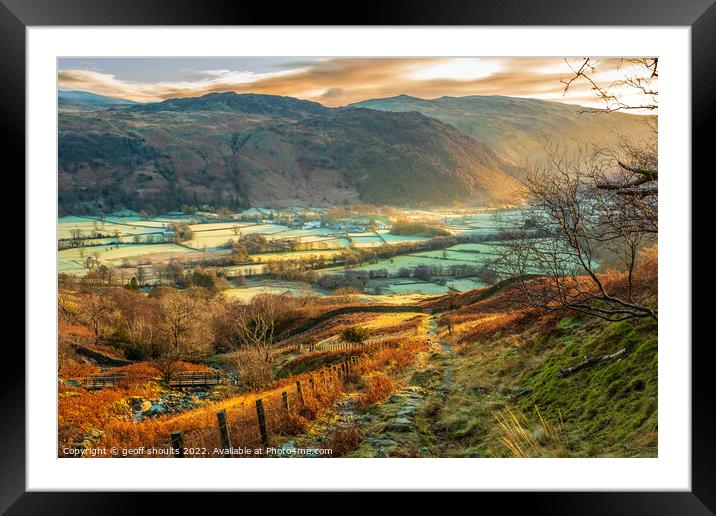 Autumn in Borrowdale Framed Mounted Print by geoff shoults