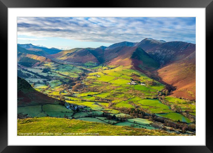 The Newlands Valley Framed Mounted Print by geoff shoults