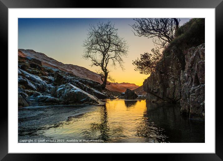 The River Esk in winter Framed Mounted Print by geoff shoults
