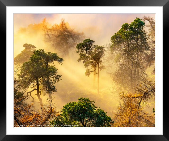 Autumn Mists in the Peak District Framed Mounted Print by geoff shoults