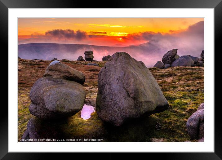Kinder Sunset Framed Mounted Print by geoff shoults