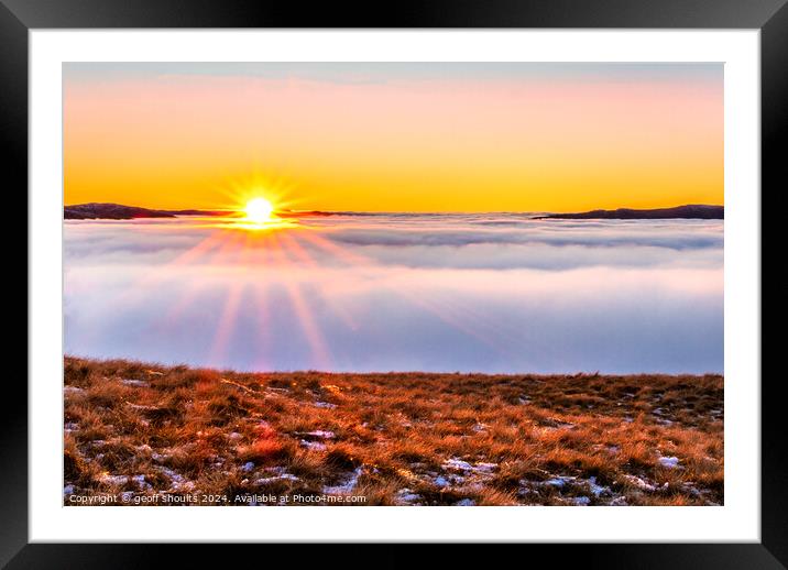 Winter sunset Lake District Framed Mounted Print by geoff shoults