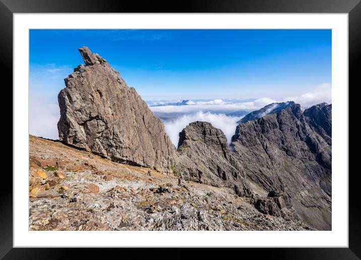 Inaccessible Pinnacle, Isle of Skye Framed Mounted Print by geoff shoults