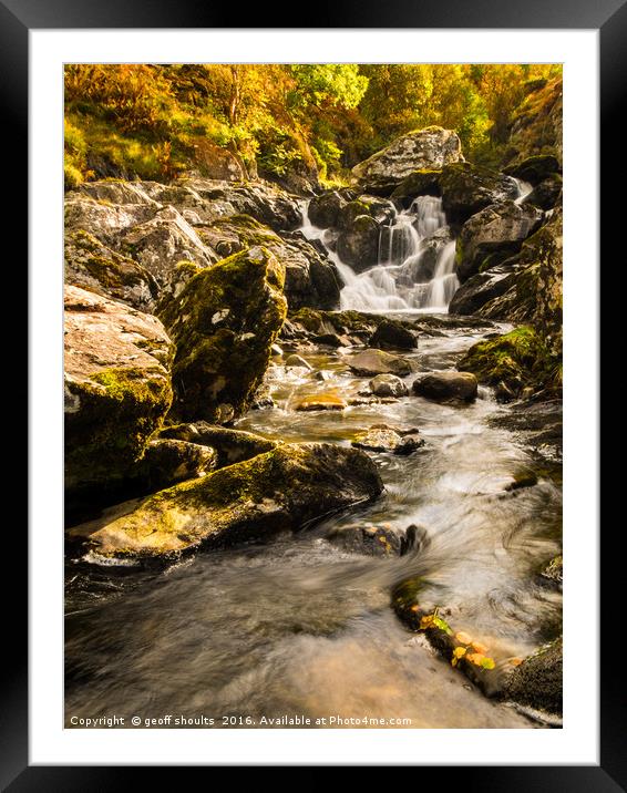 Early Autumn in a Lake District beck Framed Mounted Print by geoff shoults