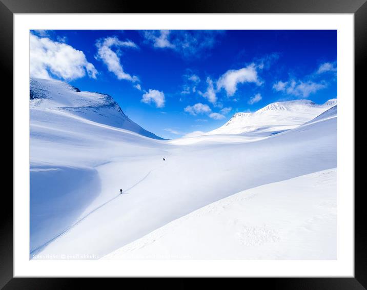 Rondane ski touring. Norway Framed Mounted Print by geoff shoults