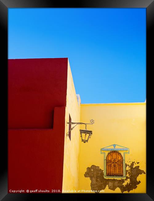 In the Medina, El Jadida, Morocco Framed Print by geoff shoults