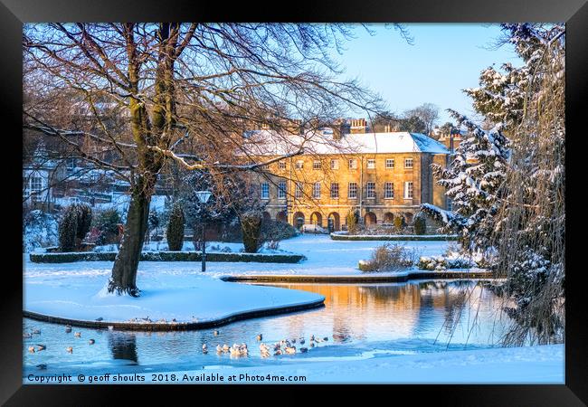 Buxton in winter Framed Print by geoff shoults