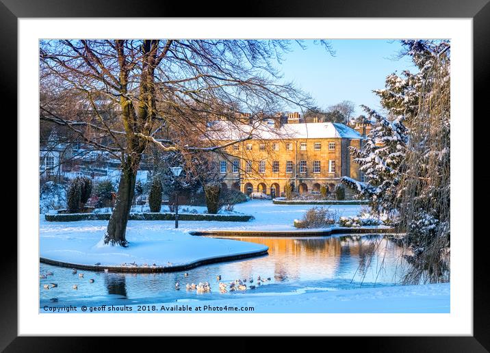 Buxton in winter Framed Mounted Print by geoff shoults