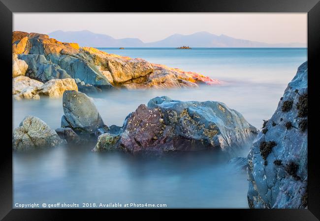 The Lleyn Peninsula from Anglesey, Wales Framed Print by geoff shoults