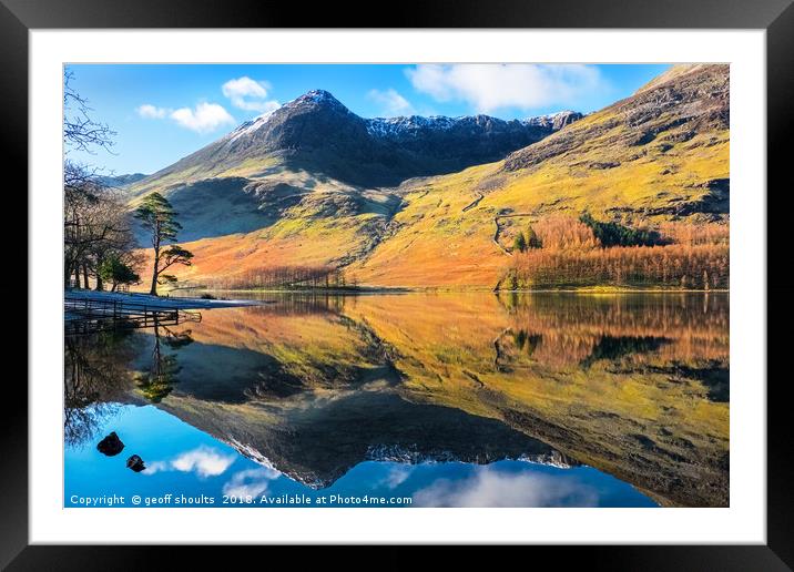 Buttermere, winter morning Framed Mounted Print by geoff shoults